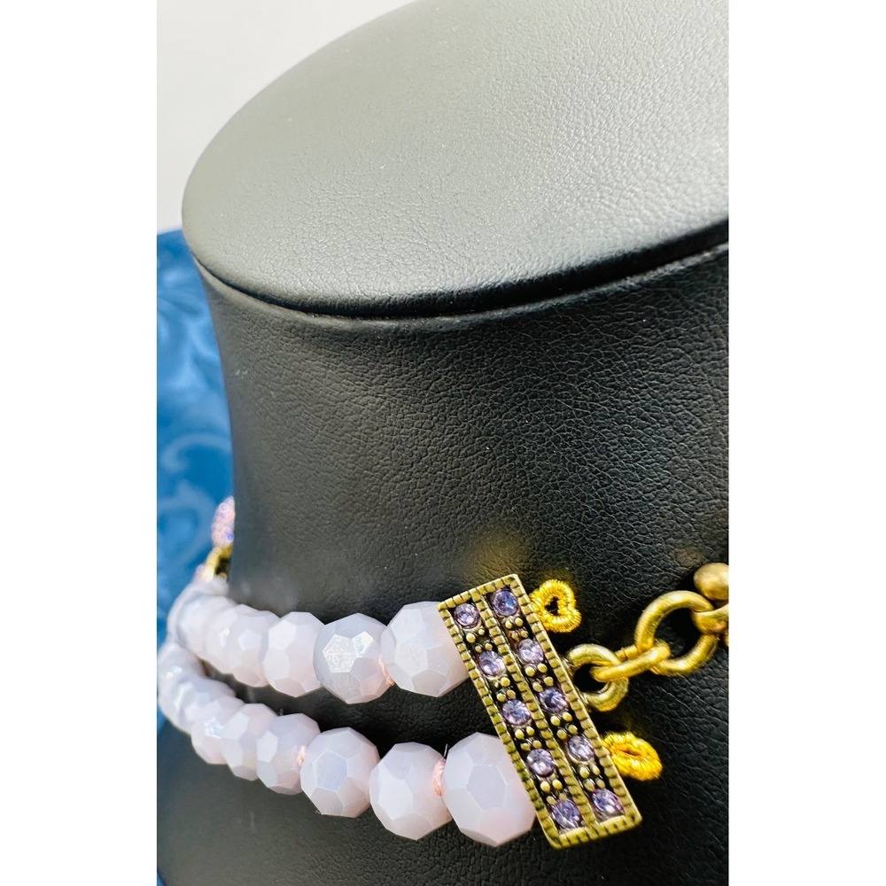 Heidi Daus "Ornament of the Sea"Seahorse Shell Beaded Double Strand Necklace *SD - Picture 13 of 14